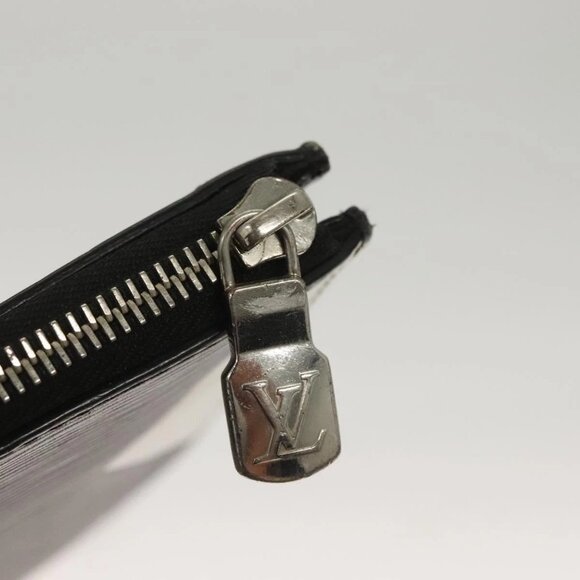 LOUIS VUITTON Epi Pochette Jules GM Clutch Bag Black White M63295 LV Auth 133695 - Picture 9 of 16
